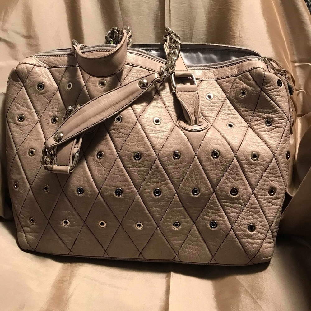 Elegant Tan Quilted Women's Bag